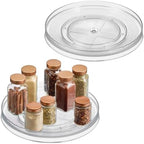 iDesign 11-Inch Round Lazy Susan Organizer, Set of 2, Clear by iDesign