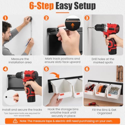14pc Wall-Mounted Storage Organizer Mixed V1 V2 Combo White - Image 4