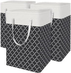 BlissTotes 3-Pack Laundry Basket, Collapsible Laundry Hamper, Black, 88L by BlissTotes