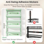 SNTD 8 Tiers Over the Door Organizer, 17" W x 6" D x 69" H, Green - Image 6