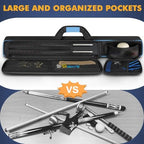 PEKREWS Pool Cue Case, Pool Stick Case 2x2 with 2 Accessories Pockets - Image 5