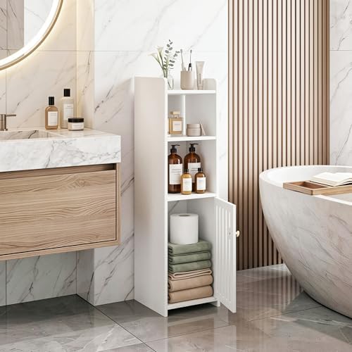 4-Tier Narrow Bathroom Cabinet, 7.9" W X 31.5" H - Image 2