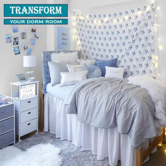 Dorm Bed Skirt, Twin XL, 36" Drop, White - Image 5
