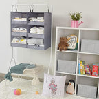 GRANNY SAYS 3-Shelf Hanging Closet Organizer, Foldable Storage, Gray | 33 lb Capacity, No-Sag Support, Keeps Clothes Neat, Folds Flat, Fits RV, Dorm & Small Closets, 2 Pack - Image 2