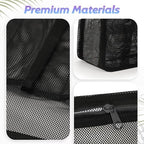 famichan Portable Mesh Shower Caddy, Gym Travel Camp Dorm Room Essentials for College Student Boy Girl, Bathroom Shower Bag - Black - Image 3