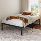 Allewie Twin Bed Frame, 12 Inch Metal Beds with Storage Space, Black - Image 4