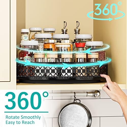 13 inch Lazy Susan Turntable - Metal Spice Organizer for Cabinet Table Top - Image 2