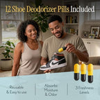 12x Shoe Slot Organizers, Space Saving Shoe Stackers for Closet, Adjustable 3 Levels Shoe Space Saver, Anti-Slip, Foldable & Compact Shoe Organizer, 12 Shoe Deodorizer Pills Included, Clear - Image 3