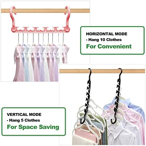 6-Pack-Closet-Organizers-and-Storage,Sturdy Organization-and-Storage-Hangers-Space-Saving for Wardrobe,Dorm-Room-Essentials for College Students Girls Smart Clothes Hanger - Image 6