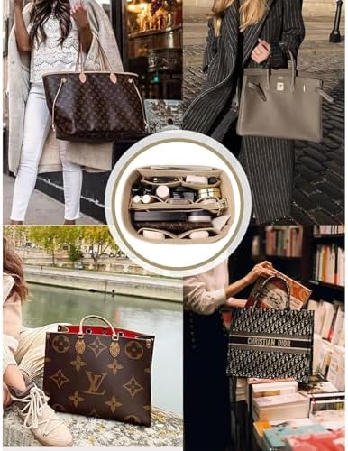 OMYSTYLE Purse Organizer Insert, Felt Tote Bag Organizer Insert with 5 Sizes, Handbag Dividers for Inside Purse, Compatible with Longchamp, Neverful, Speedy and More - Image 7