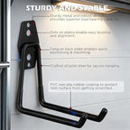 20 Pack Heavy Duty Garage Storage Hooks with Extension Cord Organizer, Solid Steel Wall Mount Hook Set with Anti-Slip Coating Utility J Hooks for Ladders,Bikes,Ropes,Broom,Garden,Yard and Power Tools - Image 3