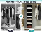 YOUDENOVA Hanging Closet Organizer, Closet Organizers and Storage, Black | 6-Shelf Hanging Clothes Organizer with Waterproof Oxford Fabric, Ideal for Dorm Room Essentials, Clothes & Shoes - Image 4