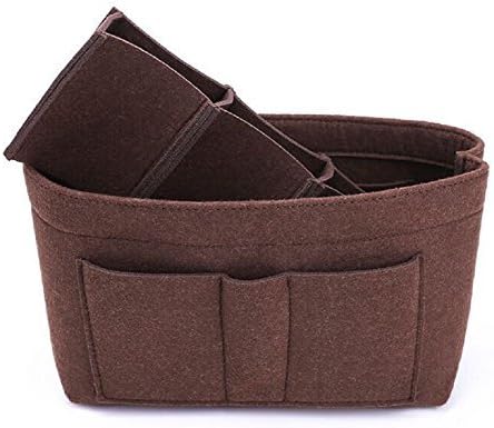 ZTUJO Purse Organizer Insert, Felt Bag Organizer For Handbag Purse Organizer,13 Colors, 6 Size (Medium, Coffee) - Image 3