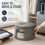 Extra Large Sun Hat Storage Box for Women, 23.6" D x 15.7" H Clear Cowboy Hat Organizer Storage Box with 4 Support Rods Bottom Plate Wide Brimmed Hats Holds up to 10 Caps - Image 5
