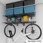 FLEXIMOUNTS 2-Pack 2x6ft Garage Shelving with Hooks, 1400lbs Load, Black - Image 3