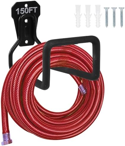 Metal Garden Hose Holder Wall Mounted Water Hose Holder for Outside Yard by PeoMev