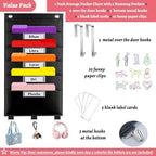 Over the Door File Organizer Hanging Wall Folder Mail Holder with 5 Pocket - Image 2
