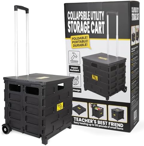 dbest Products Quik Cart Pro Collapsible Rolling Crate on Wheels - Black by dbestproductsInc
