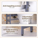 Cozivolife Over The Toilet Storage: 4-Tier Rack with 2 Baskets (Grey) - Image 5