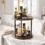 2-Tier Lazy Susan Spice Rack, 12'' Rotating Turntable for Cabinet - Image 7