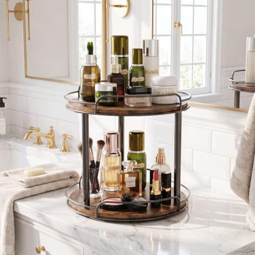 2-Tier Lazy Susan Spice Rack, 12'' Rotating Turntable for Cabinet - Image 7