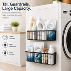 2-Pack Magnetic Laundry Organizer Shelf for Washer Dryer, Black - Image 3