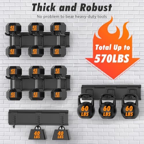 Housolution Garage Wall Organizer 64 Inch - 18Pack Carries 570 lbs - Image 3