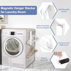 2-Pack Magnetic Hanger Holder for Laundry Room, White - Image 5