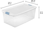 Sterilite Latching Box with Lids for Home and Office, 106 Quart, 12-Pack | Heavy-Duty and Stackable Plastic Containers with Latches for Closet, Cabinet, Bedroom, Bathroom and Dorm Room Organization - Image 2