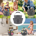 Cleaning Caddy with Handle, 17L Cleaning Supplies Organizer, Grey - Image 7