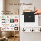 Rebee Vision Key Holder Wall Mount with Mail Organizer for Entryway, White - Image 4