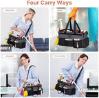 JKAOO Large Wearable Cleaning Caddy Bag with Handles, Gray - Image 6