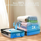 UPGOGO Travel Vacuum Bags Combo 6 Pack - Space Saver Vacuum Storage Bags for Clothing and Luggage - Image 5
