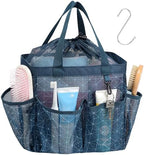 Mesh Shower Caddy Portable with Drawstring - 2-Handle Shower Bag for Dorm by F-color