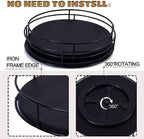 [ 2 Pack ] 9" & 10" Black Wood Lazy Susan Organizers with Steel Sides - Image 3