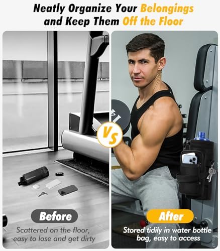 Nuovoware Magnetic Gym Bag, 40oz, Water Bottle Carrier Holder, Black - Image 6