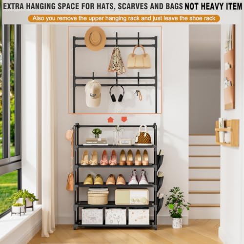 Shoe Rack 5 Tier Shoe Organizer Storage 15-20 Pairs for Closet Entrance - Image 4