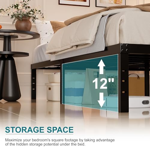Maenizi King Size Bed Frame 14 Inch Heavy Duty Support Up to 3000 lbs - Image 4