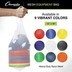 Champion Sports Mesh Equipment Bag – Heavy-Duty Nylon Drawstring Bag with Lock & ID Tag, Breathable Storage Sack for Balls, Swim Gear, Laundry & Toys, Multiple Sizes & Colors - Image 2