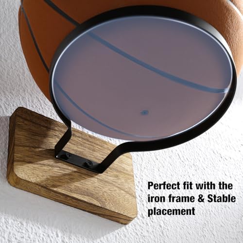 Wall Mount Basketball Holder, Ball Storage Holders Display Rack for Autograph Basketball, Football, Soccer, Volleyball Collection, Sports Accessories Organizer for Player Fans - Image 3