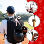 White Baseball Dugout Organizer Bat Rack Bag Hook for Fence Glove Clip Helmet Hanger Backpack Drinking Bottle Hook with Name Luggage Tag Baseball Team Gifts for Players Gear Coach Mom-6pcs - Image 6