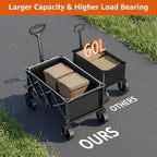 Collapsible Wagon Cart with Wheels & Reflective Stripe 280lbs Heavy Duty - Image 5