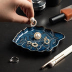 Ceramic Leaf Ring Dish, Trinket Tray with Gift Box - Image 3