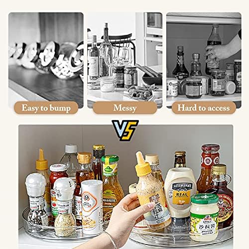 URALFA 9 Inch Lazy Susan Turntable, 2 Pack Small Rotating Cabinet Organizer - Image 2