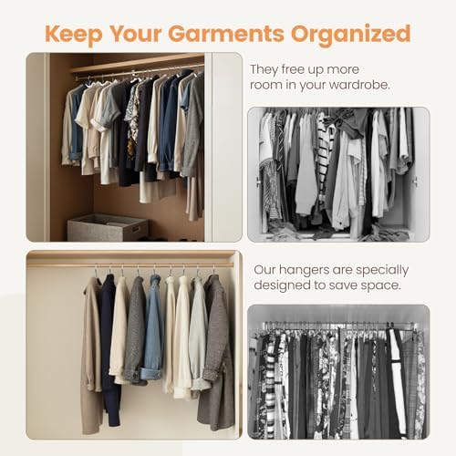 Plastic Short Neck Hangers 20 Pack Ultra-Thin Space-Saving ABS 360° Swivel Hook Ideal for Closet Organization Fits Coats Shirts Dresses & More (20, Black) - Image 6