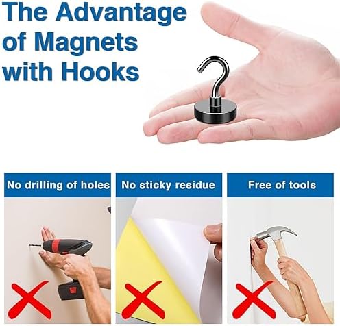 LOVIMAG Magnetic Hooks for Cruise Essentials 2026 Cabins Door 25 Pack-50LBS - Image 6