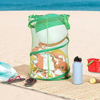 Household Essentials Pop-Up Mesh Laundry Hamper, Green - Image 3