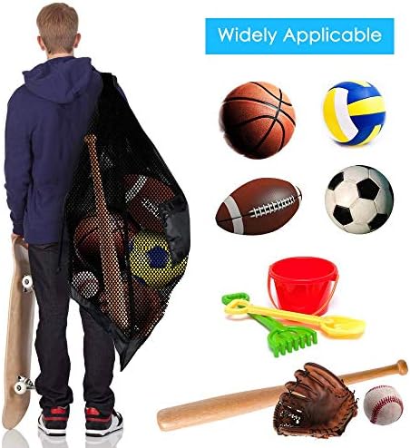 BROTOU Extra Large Mesh Ball Bag, Drawstring Socce Bag for Coach - Image 5