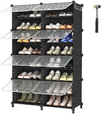 AWTATOS 8 Tiers Shoe Rack Organizer, 32 Pair Shoe Storage Cabinet, Black by AWTATOS