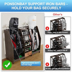 Golf Bag Storage Organizer Holds 2 Golf Bags for Garage - Wooden Rack - Image 5